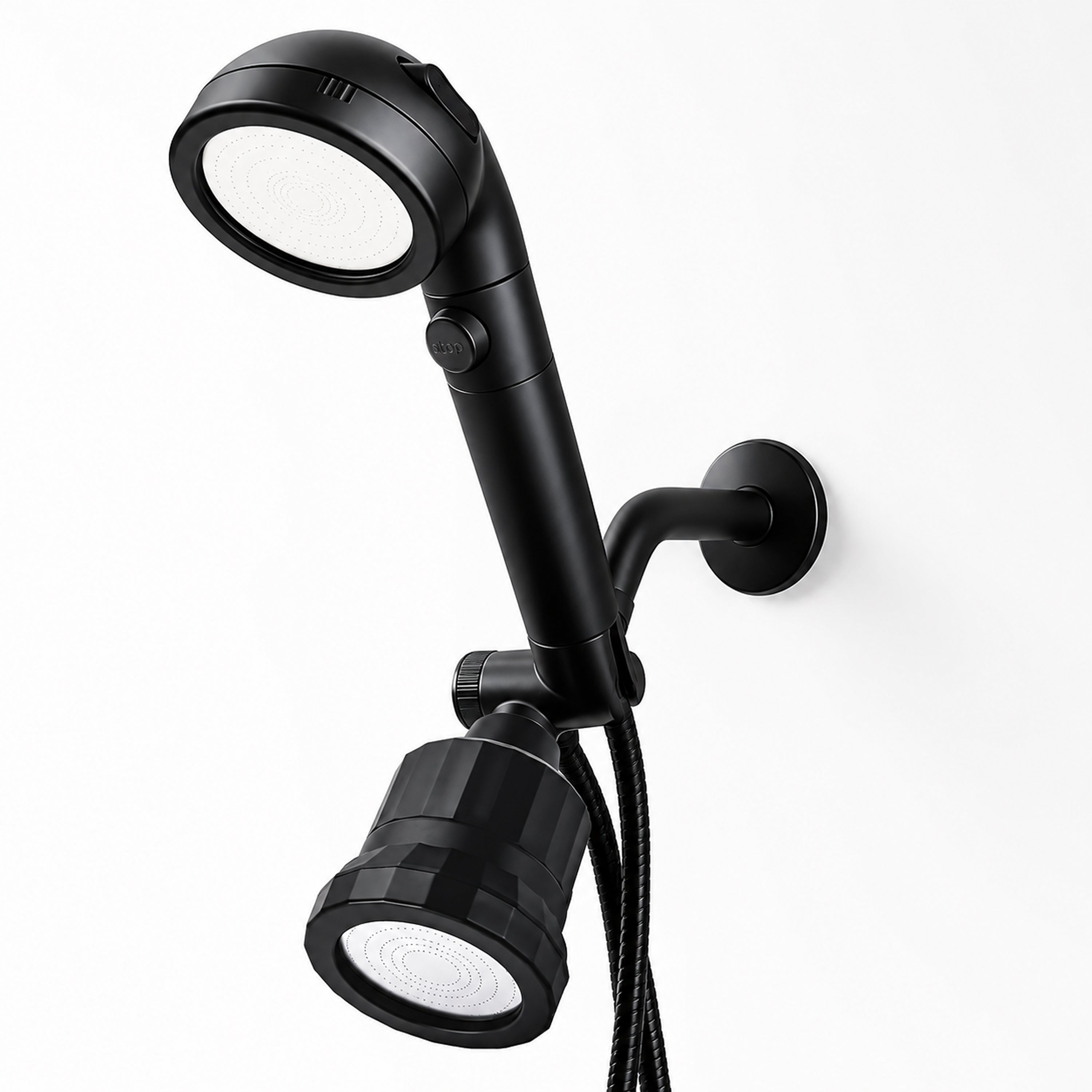 Black Ecopower Shower Head