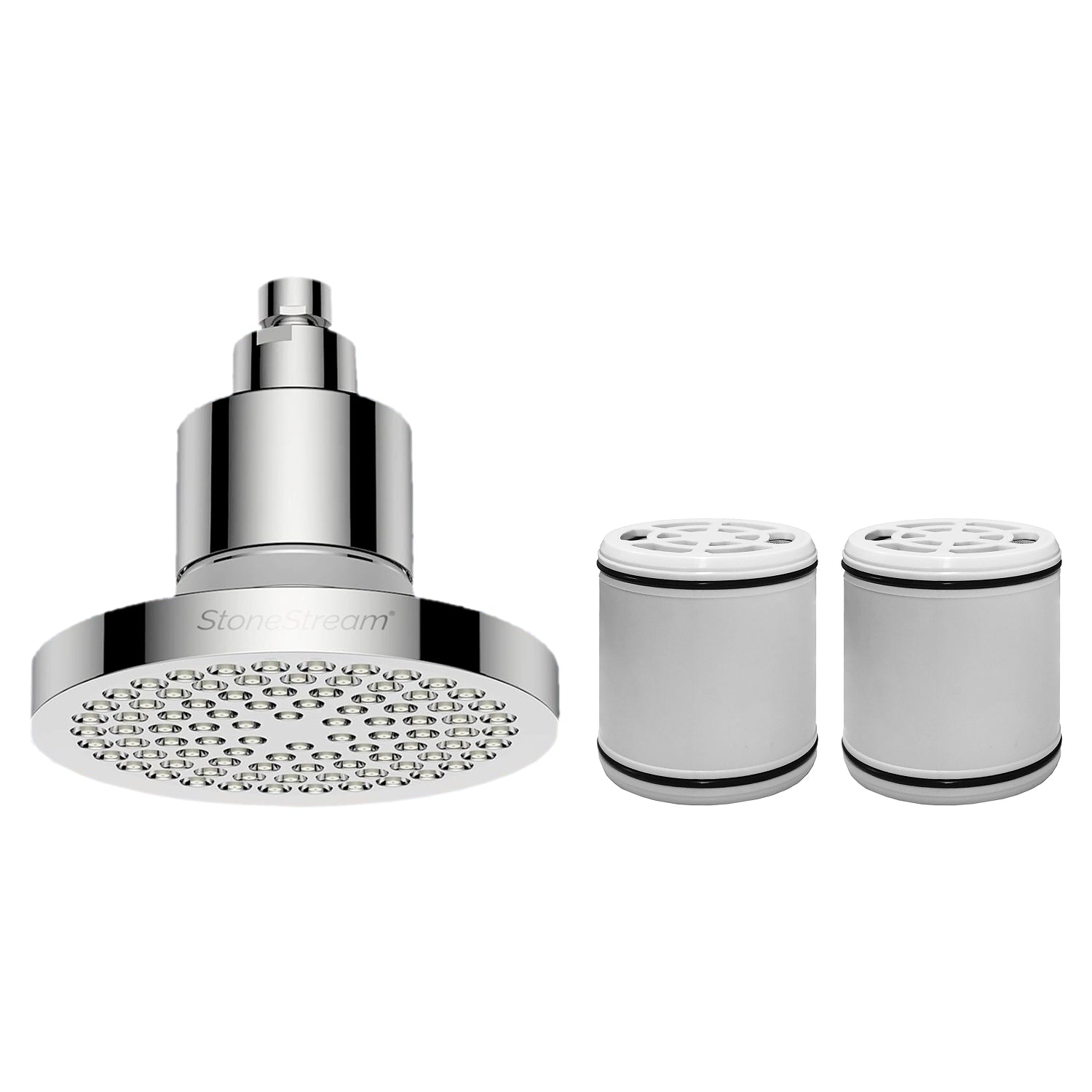 Filtered Shower Head with Rainfall Spray