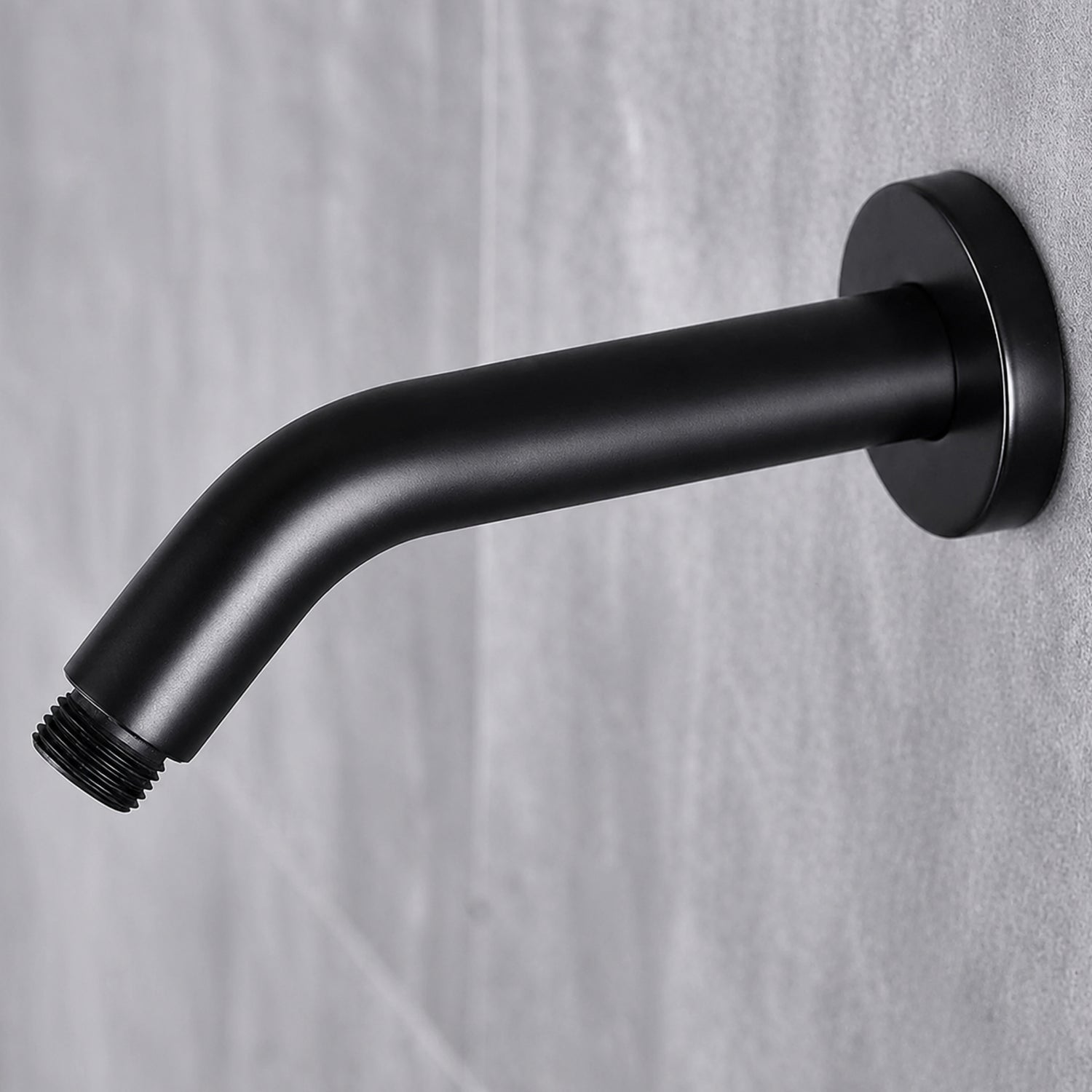 Shower Head  Arm for Wall-Mount Shower - Matte Black - 1/2 inch thread