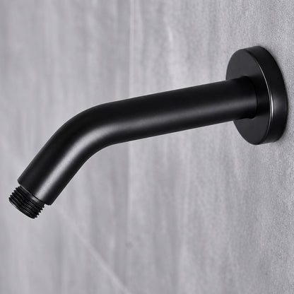 Shower Head  Arm for Wall-Mount Shower - Matte Black - 1/2 inch thread